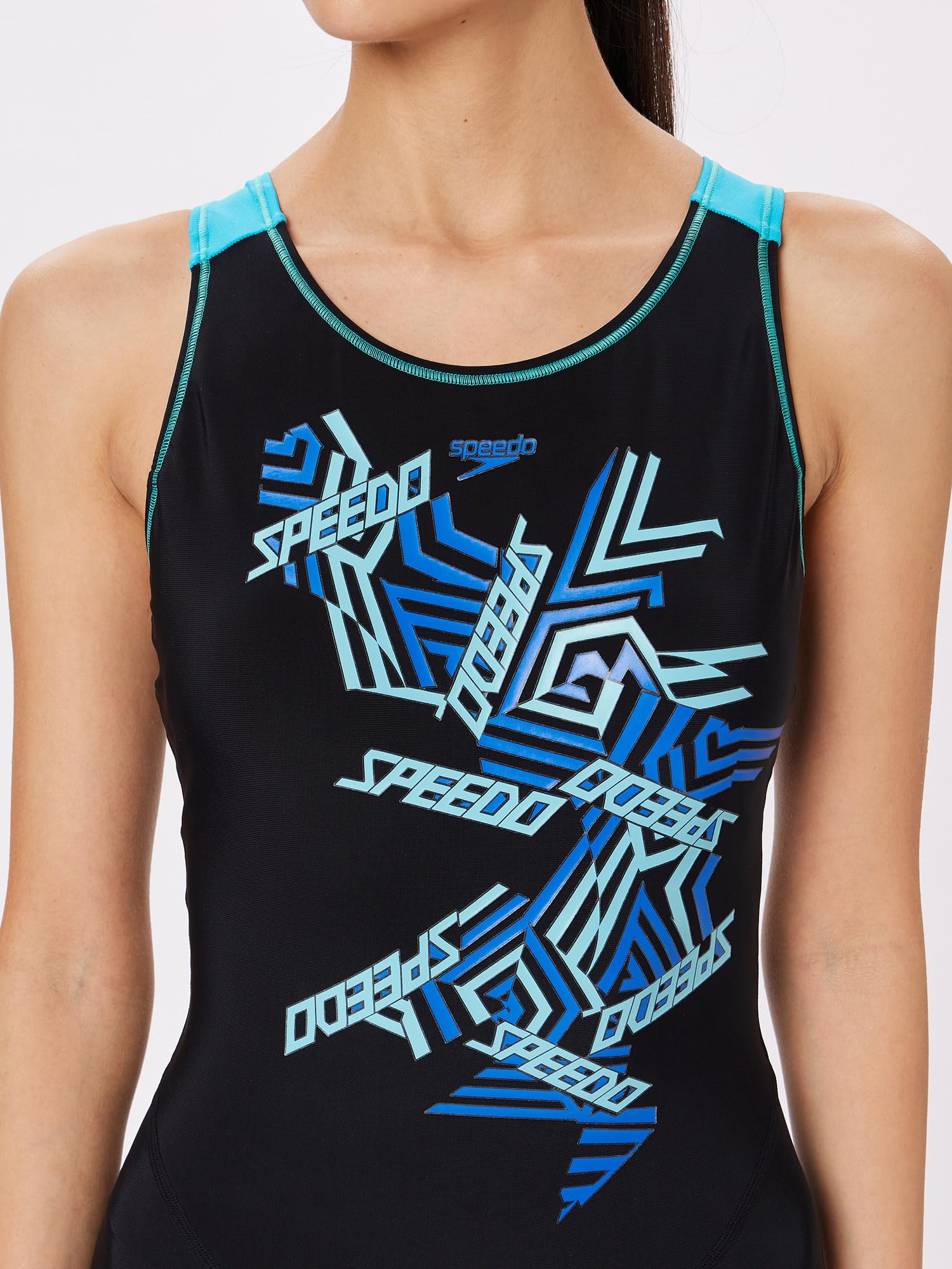 Amazon.co.jp: [スピード] フィットネス水着 Geometric Logo Loosen